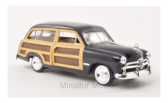 Motormax MOM73260BLUE Ford Woody Wagon - dunkelblau , Holzoptik - Vorbestellung 1:24