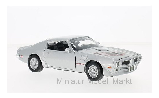 Motormax MOM73243SILVER Pontiac Firebird Trans Am - silber , Dekor - Vorbestellung 1:24