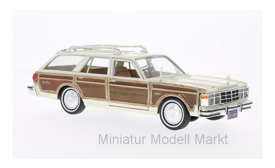 Motormax MOM73331BEIGE Chrysler Le Baron Town & Country - hellbeige , Holzoptik - Vorbestellung 1:24