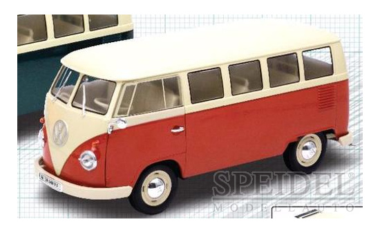 Welly WEL18054RED VW T1 - beige , hellrot - Vorbestellung 1:18