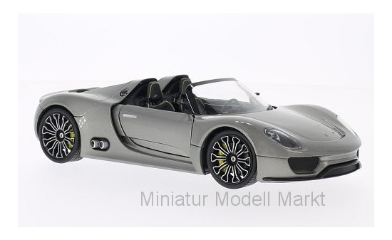 Welly WEL24031SILVER Porsche 918 Spyder - silber 1:24