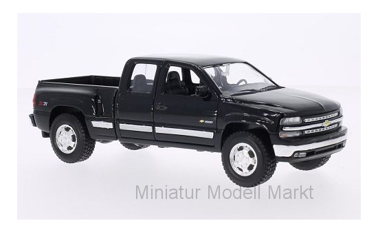 Welly WEL22076BLACK Chevrolet Silverado - schwarz - Vorbestellung 1:24