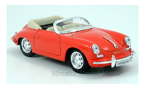 Welly WEL29390C-RED Porsche 356 B - rot - Vorbestellung 1:24