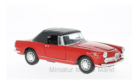 Welly WEL24003HRED Alfa Romeo Spider 2600 - rot , schwarz - Vorbestellung 1:24