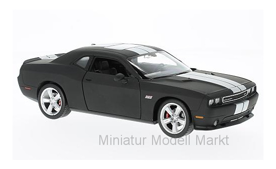 Welly WEL24049MATT-BLACK Dodge Challenger SRT - schwarz (Matt) , silber - Vorbestellung 1:24