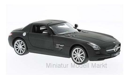 Welly WEL24025MATT-BLACK Mercedes SLS AMG (C197) - schwarz (Matt) - Vorbestellung 1:24