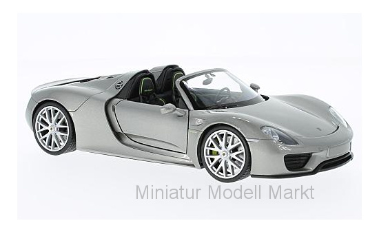 Welly WEL24055C-SILVER Porsche 918 Spyder - silber 1:24