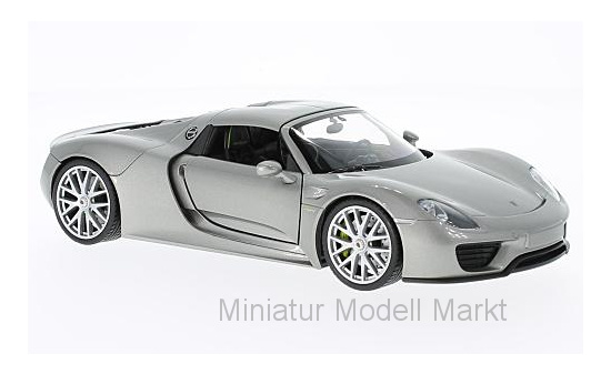 Welly WEL24055H-SILVER Porsche 918 Spyder - silber - Vorbestellung 1:24