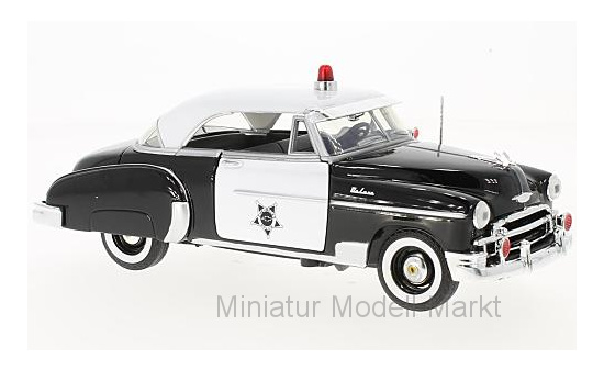 Motormax MOM76931 Chevrolet Bel Air - schwarz , weiss - Chevrolet Police - Vorbestellung 1:24