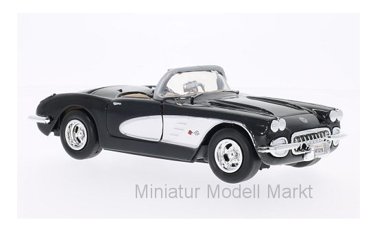 Motormax MOM73216BLACK Chevrolet Corvette (C1) - schwarz , weiss - Vorbestellung 1:24