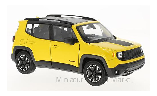 Welly WEL24071Yellow Jeep Renegade Trailhawk - gelb 1:24