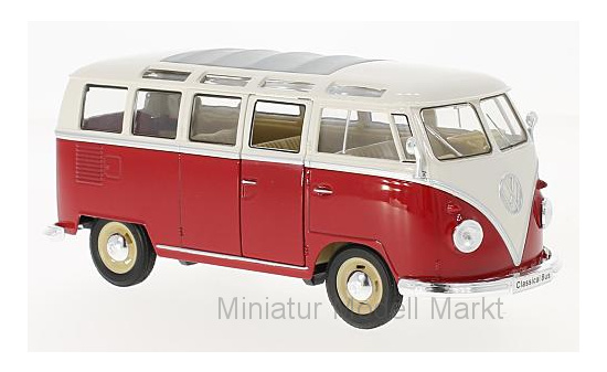 Welly WEL22095SG-RED VW T1 Samba - rot , weiss - Vorbestellung 1:24