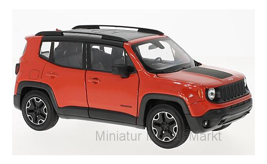 Welly WEL24071ORANGE Jeep Renegade Trailhawk - orange - Vorbestellung 1:24