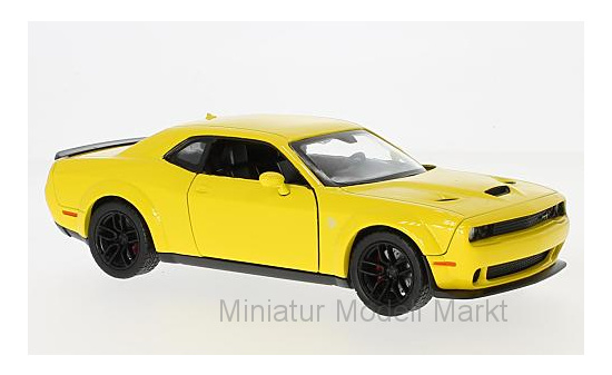 Motormax MOM79350YELLOW Dodge Challenger SRT Hellcat Wide-Body - gelb - Vorbestellung 1:24