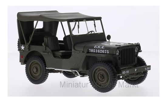 Welly WEL18055H Jeep Willys - oliv (Matt) - U.S. Army 1:18