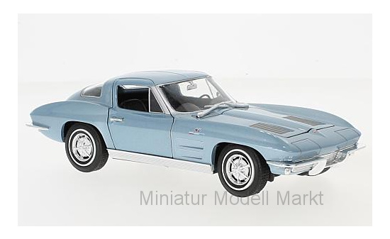 Welly WEL24073M.-BLUE Chevrolet Corvette C2 - blau (Metallic) - Vorbestellung 1:24