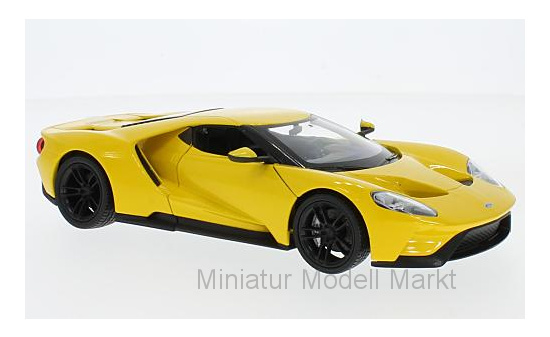 Welly WEL24082YELLOW Ford GT - gelb 1:24