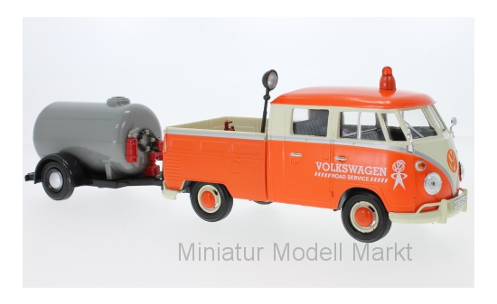 Motormax MOM79674ORANGE VW T1 Doppelkabine - orange , beige - Vorbestellung 1:24