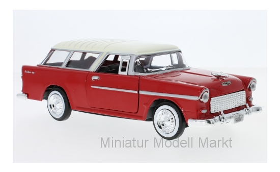 Motormax MOM73248RED Chevrolet Bel Air Nomad - rot , beige - Vorbestellung 1:24