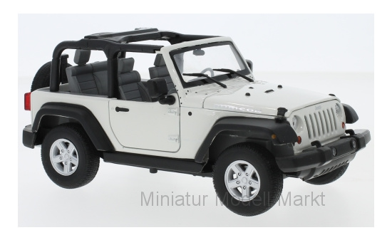 Welly WEL22489C-CREAM Jeep Wrangler Rubicon - weiss 1:24