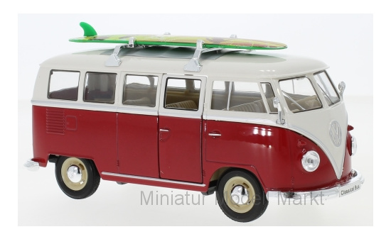 Welly WEL22095SBRED VW T1 Bus - rot , weiss - Vorbestellung 1:24