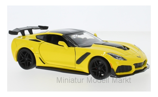 Motormax MOM79356YELLOW Chevrolet Corvette ZR1 - gelb , schwarz 1:24