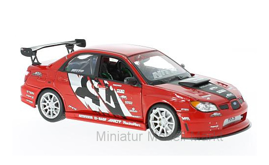 Welly WEL22487S-RED Subaru Impreza APR Performance - rot , Dekor - Vorbestellung 1:24