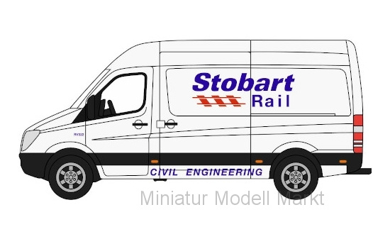 Oxford OXF76MSV002 Mercedes Sprinter Van - Stobart Rail 1:76