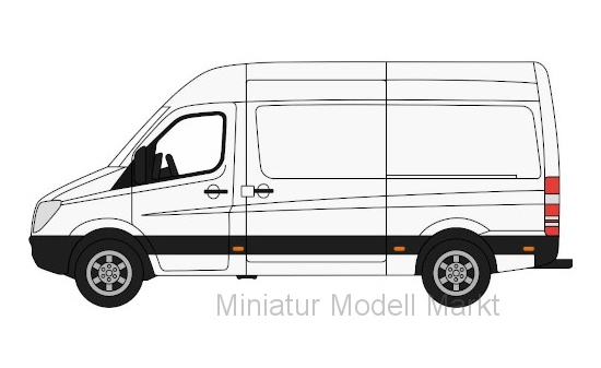 Oxford OXF76MSV004 Mercedes Sprinter Van - weiss 1:76