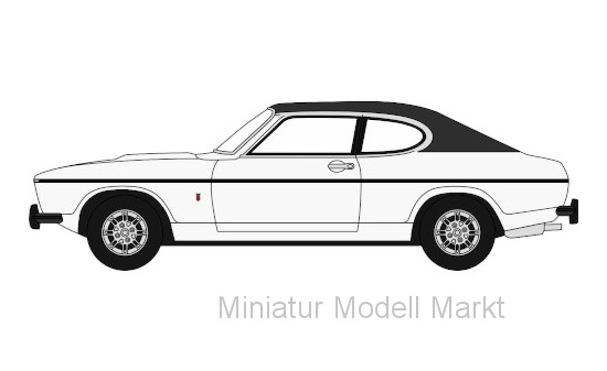 Oxford OXF76CPR003 Ford Capri MkII - weiss , schwarz (Matt) 1:76