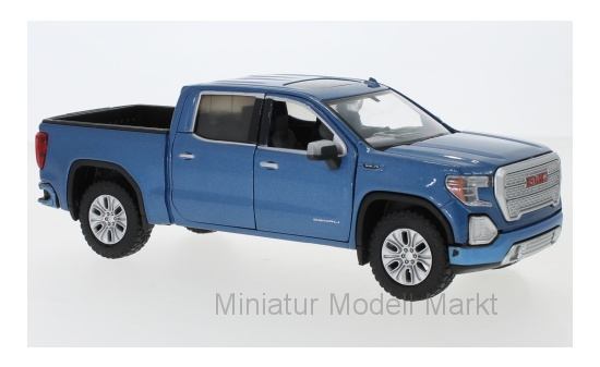 Motormax MOM79362BLUE GMC Sierra 1500 Denali Crew Cab - blau (Metallic) - Vorbestellung 1:24