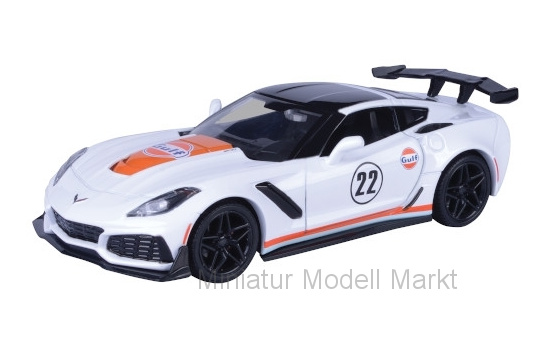 Motormax MOM79657 Chevrolet Corvette ZR1 - weiss - Gulf - Vorbestellung 1:24