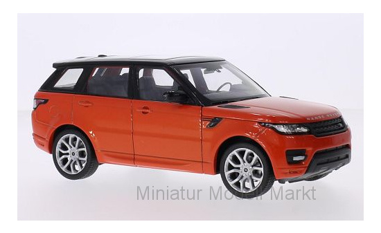 Welly WEL24059Chili Land Rover Range Rover Sport - dunkelorange (Metallic) , schwarz 1:24