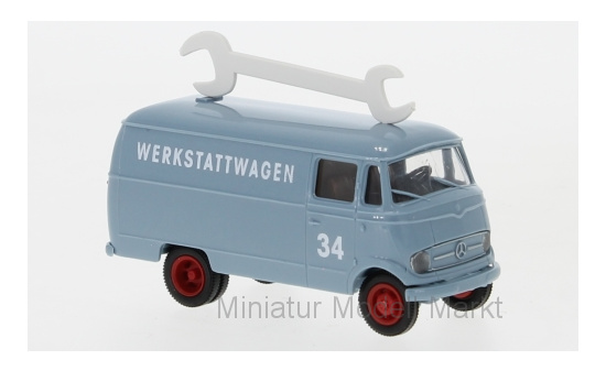 Brekina BRE93638 Mercedes L 319 Kasten - hellblau - Werkstattwagen - Vorbestellung 1:87