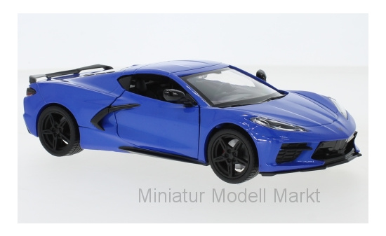 Motormax MOM79360BLUE Chevrolet Corvette C8 Stingray - blau (Metallic) 1:24