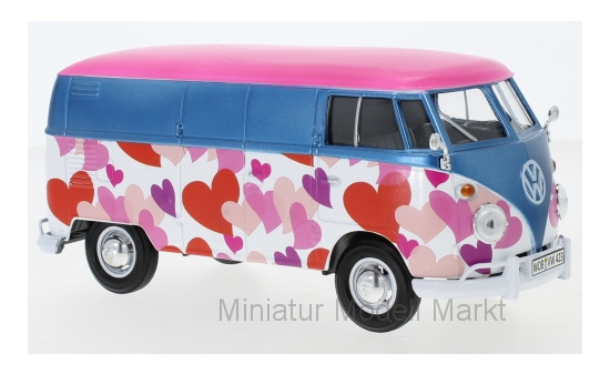 Motormax MOM79581 VW T1 Kasten - blau (Metallic) , Dekor - Vorbestellung 1:24