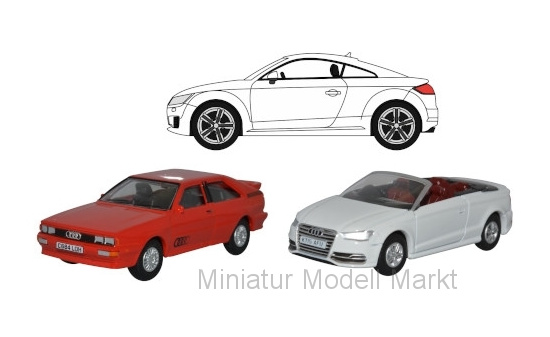 Oxford OXF76SET68 Audi 3er-Set: Quattro, TT und A3 Cabriolet - Vorbestellung 1:76