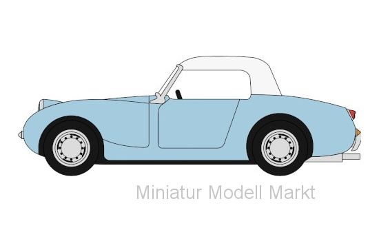 Oxford OXF76AHF002 Austin Healey Sprite MkI - hellblau , weiss 1:76