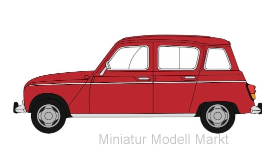 Oxford OXF76RN002 Renault 4 - rot - Vorbestellung 1:76