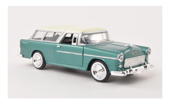 Motormax MOM73248GREEN Chevrolet Bel Air Nomad - grün (Metallic) , beige - Vorbestellung 1:24