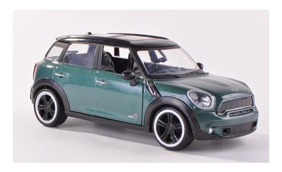 Motormax MOM73353GREEN Mini Cooper S Countryman - dunkelgrün (Metallic) , schwarz - Vorbestellung 1:24