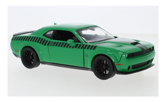 Motormax MOM73786 Dodge Challenger SRT Hellcat Widebody - grün , schwarz - Vorbestellung 1:24