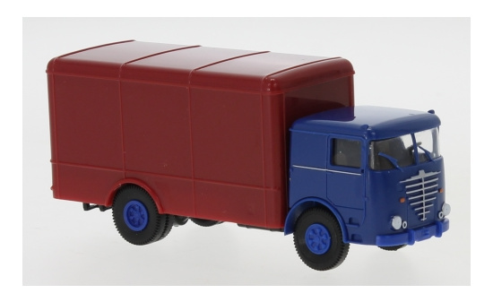 Brekina BRE79220 Büssing LU 11 F Koffer - blau , dunkelrot 1:87