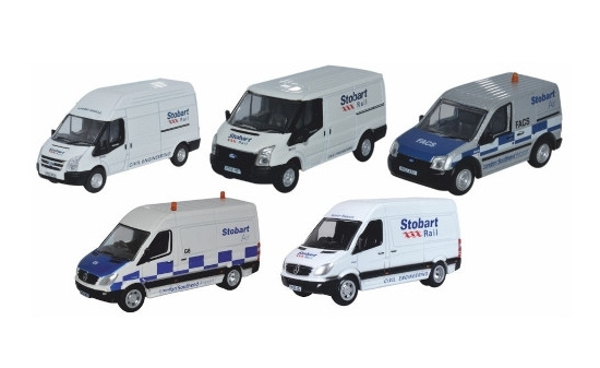 Oxford OXF76SET73 Ford + Mercedes 5er-Set: Stobart Group 1:76