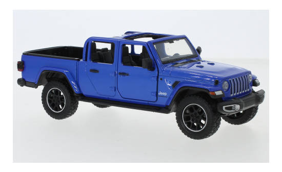 Motormax MOM79367BLUE Jeep Gladiator Overland - blau (Metallic) 1:24