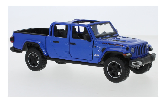 Motormax MOM79370BLUE Jeep Gladiator Rubicon - blau (Metallic) 1:24