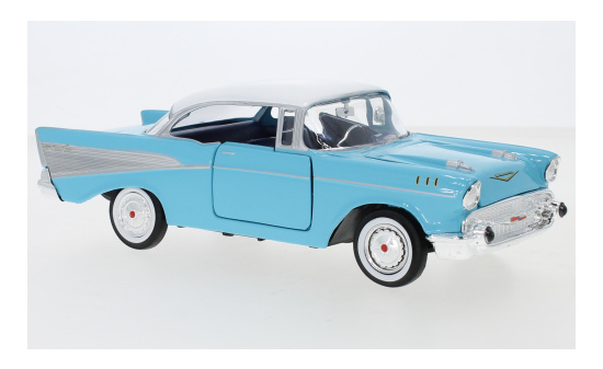 Motormax MOM73228BLUE Chevrolet Bel Air - hellblau , weiss - Vorbestellung 1:24