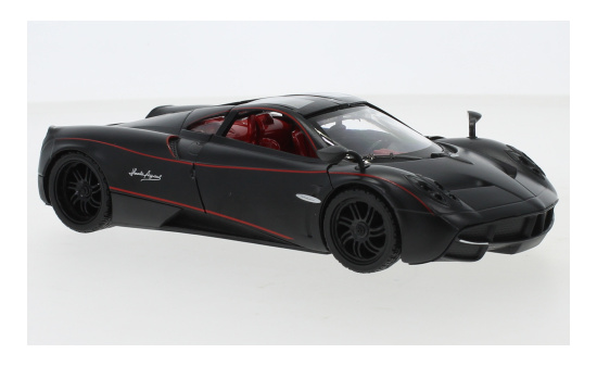 Motormax MOM79502BLACK Pagani Huayra - schwarz (Matt) , rot - Vorbestellung 1:24