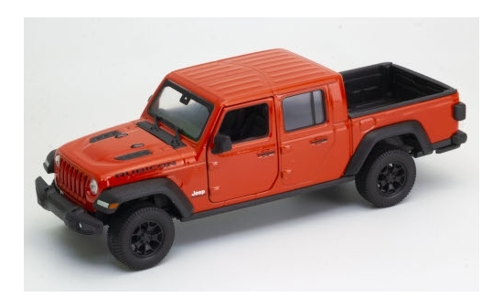 Welly WEL24103ORANGE Jeep Gladiator Rubicon - dunkelorange 1:24