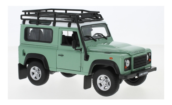 Welly WEL22498SP-GREEN Land Rover Defender - hellgrün , weiss 1:24